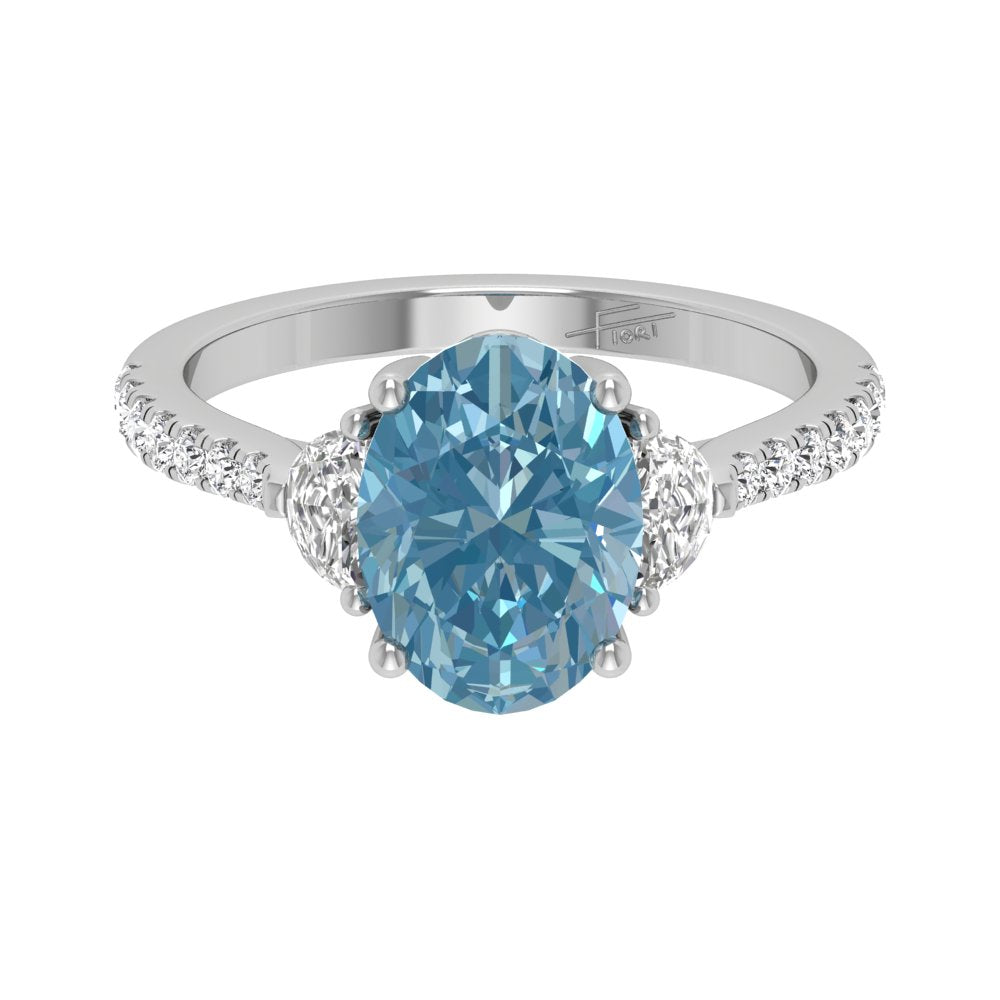 vimg:FJ2256|18K Halo Oval Diamond Ring — TOP