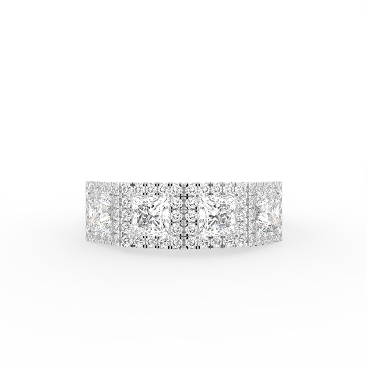 18K Bespoke Pave Diamond Ring — TOP