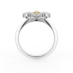 vimg:FJ4939|vimg:FJ4940|vimg:FJ2064|vimg:FJ3175|vimg:FJ3178|14K White Gold Bespoke Pear Diamond Ring — FRONT