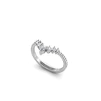 18K Bespoke Diamond Engagement Band Ring — 3D VIEW