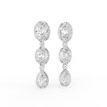 Sterling Silver Diamond Earrings — IMAGE URL