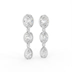 Sterling Silver Diamond Earrings — IMAGE URL