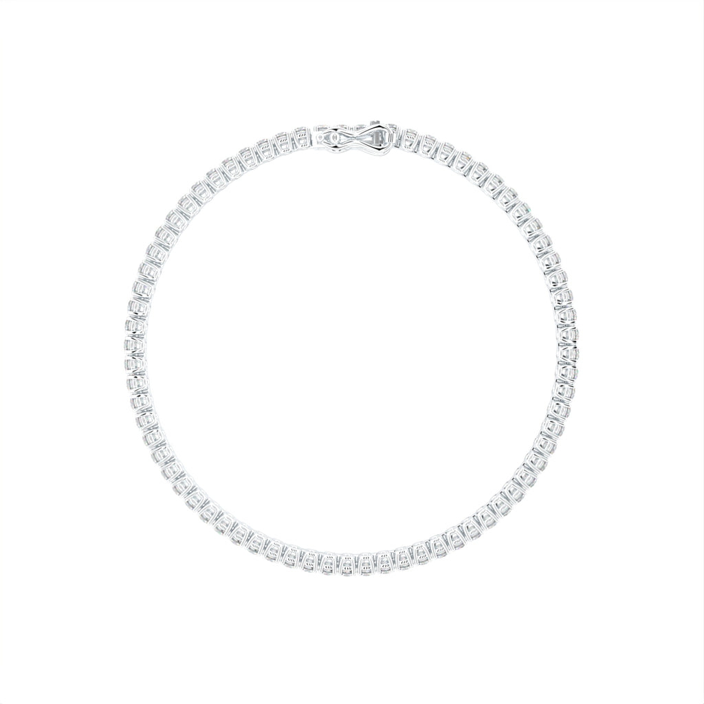 18K Tennis Round Diamond Bracelet — FRONT