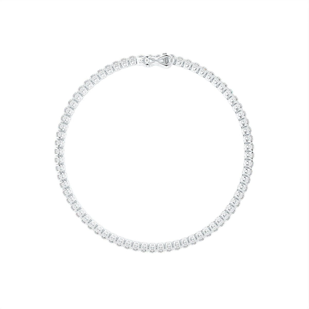 18K Tennis Round Diamond Bracelet — FRONT