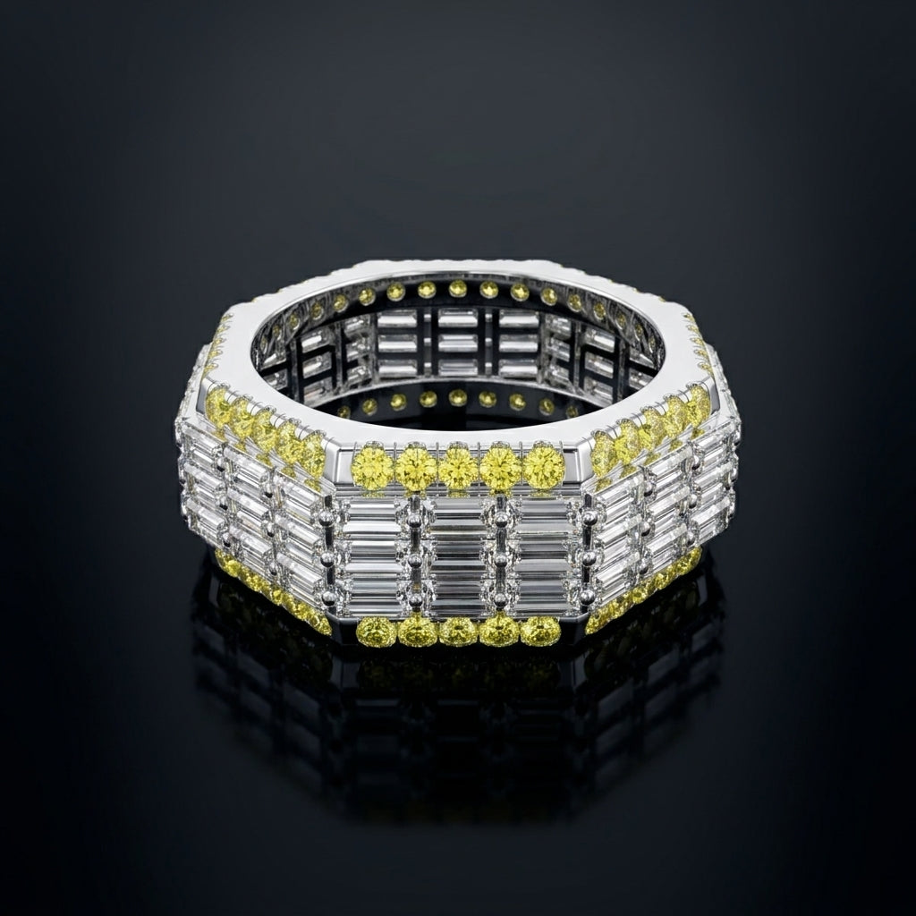 18K White Gold Baguette Diamond Ring