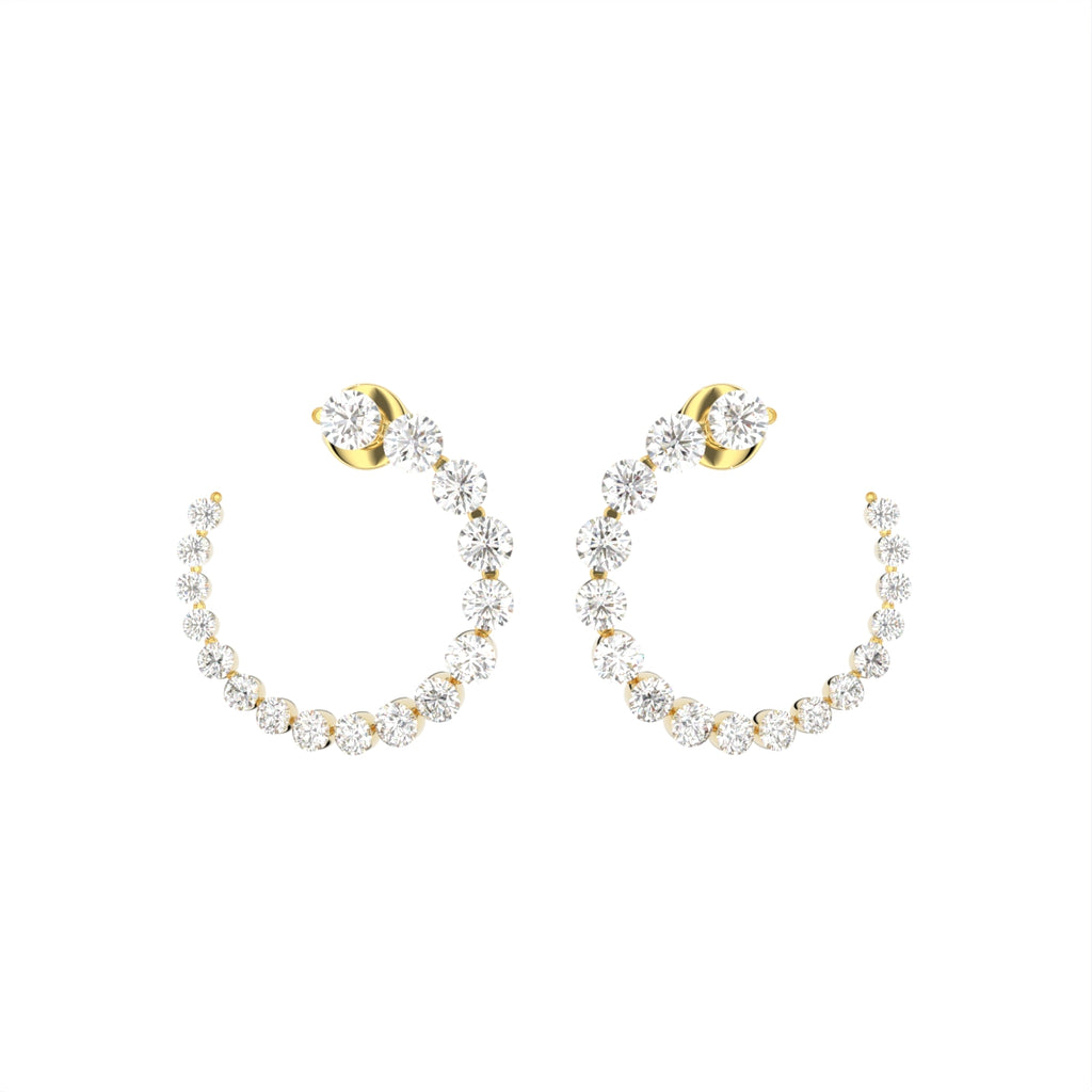 18K Bespoke Diamond Earrings — TOP