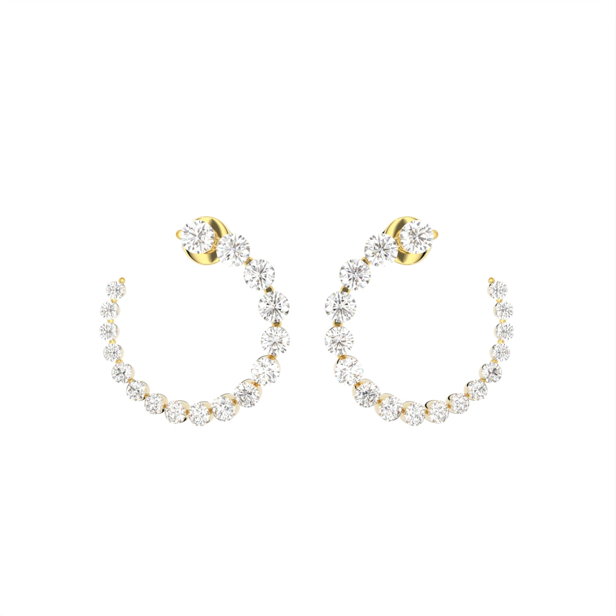 18K Bespoke Diamond Earrings — TOP