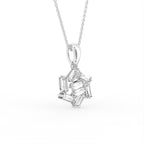 18K Circular Baguette Diamond Pendant — 3D VIEW