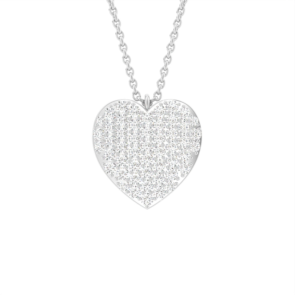 vimg:FJ6467|vimg:FJ6468|vimg:FJ6469|18K Heart Round Diamond Pendant — FRONT