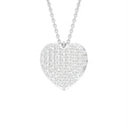 vimg:FJ6467|vimg:FJ6468|vimg:FJ6469|18K Heart Round Diamond Pendant — FRONT