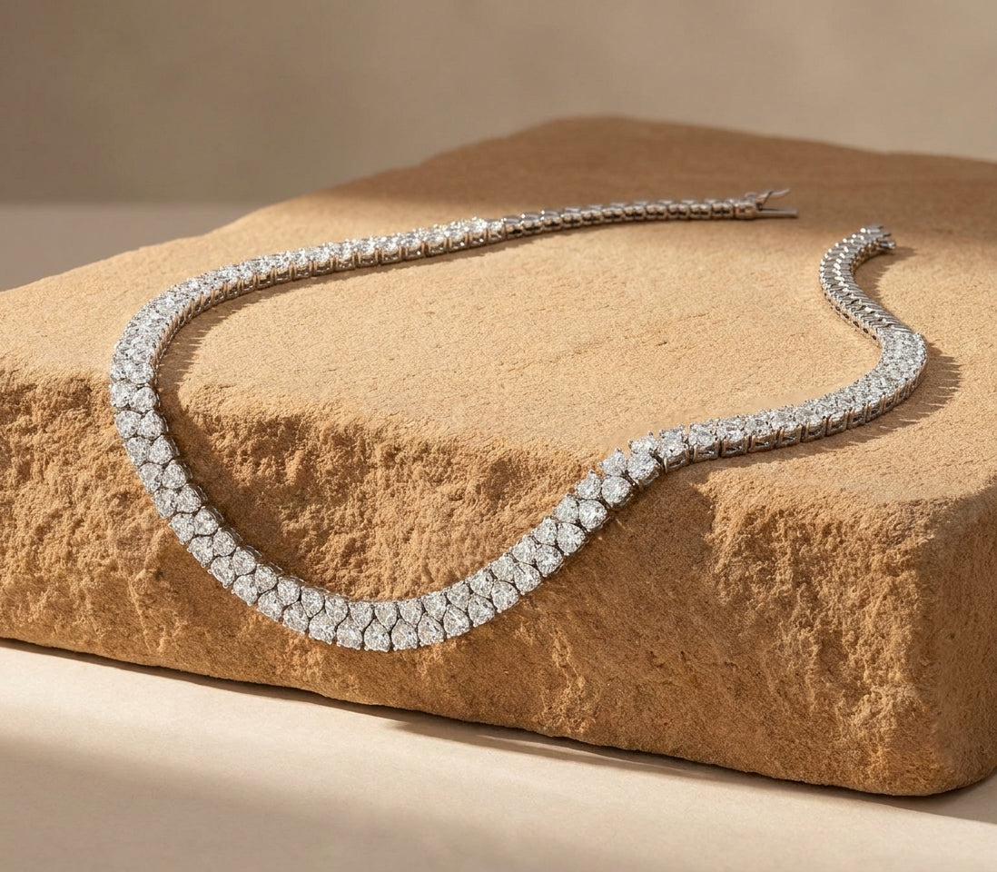 18K Graduated Diamond Necklace