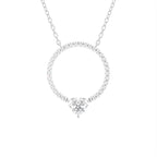 18K Heart Diamond Pendant — FRONT