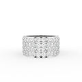 18K Bespoke Pavé Round Diamond Ring — TOP