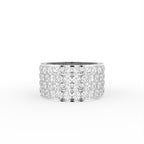 18K Bespoke Pavé Round Diamond Ring — TOP