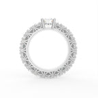 Sterling Silver Diamond Ring — FRONT/BACK