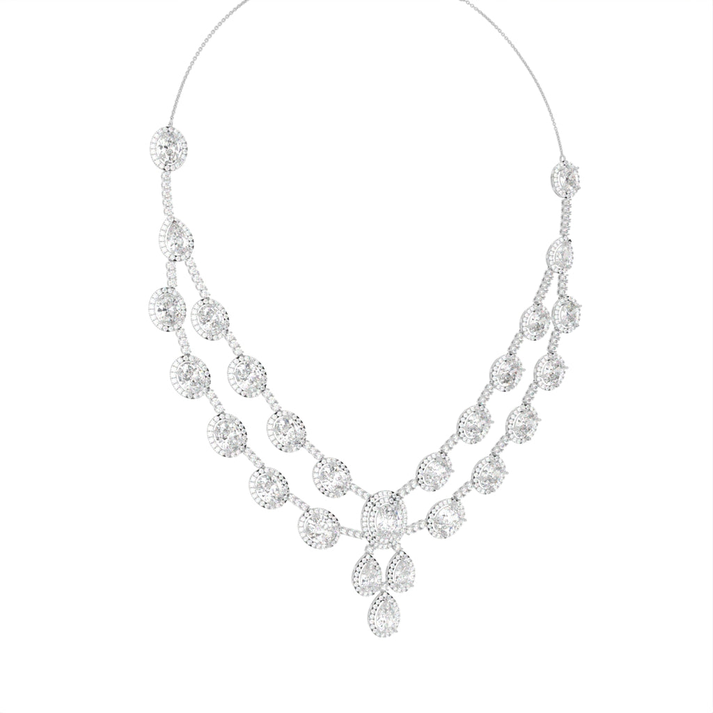 Sterling Silver Diamond Necklace — IMAGE URL