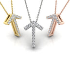 vimg:FJ1434|vimg:FJ1438|18K White Gold Tiwaz Viking Round Diamond Pendant — 3 COLOR
