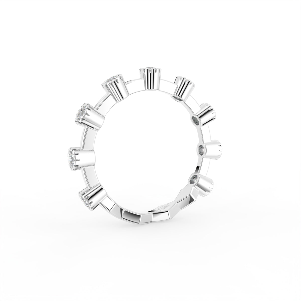 18K Bespoke Bezel-Set Diamond Ring — 3D VIEW
