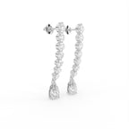 18K Pear Diamond Drop Earrings — 3D VIEW