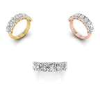 18K Eternity Emerald Diamond Ring — 3 COLOR