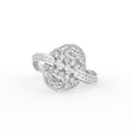 18K Twin Marquise Halo Diamond Ring — TOP