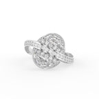 18K Twin Marquise Halo Diamond Ring — TOP