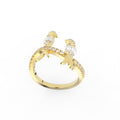 Sterling Silver Pear Diamond Ring — IMAGE URL