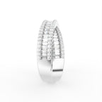 18K Baguette Diamond Statement Ring — SIDE