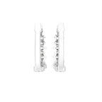18K Baguette Diamond Hoop Earrings — BACK