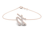 18K Alphabet Diamond Bracelet — TOP