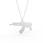 vimg:FJ6352|vimg:FJ6353|vimg:FJ6354|18K Gun Round Diamond Pendant — BACK