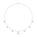 18K Square Diamond Station Necklace — TOP
