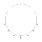 18K Square Diamond Station Necklace — TOP
