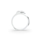18K Bespoke Shield Cut Diamond Ring — FRONT