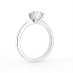 18K Solitaire Round Diamond Engagement Ring — 3D VIEW