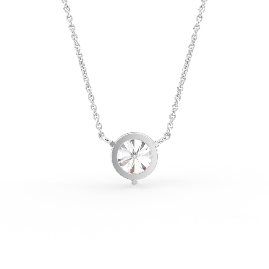 vimg:FJ6933|vimg:FJ6934|18K Yellow Gold Solitaire Round Diamond Pendant — BACK