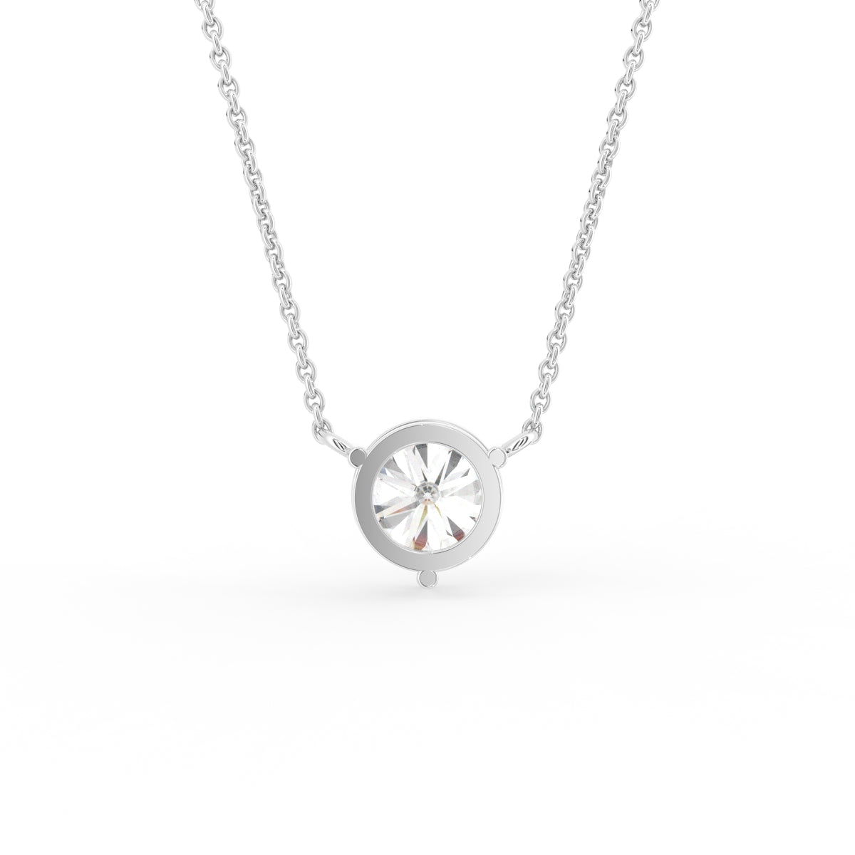 vimg:FJ6933|vimg:FJ6934|18K Yellow Gold Solitaire Round Diamond Pendant — BACK