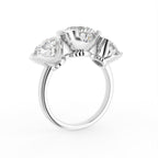 18K Yellow Gold Trilogy Round Diamond Ring — 3D VIEW