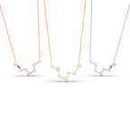 18K Rose Gold Constellation Round Diamond Pendant — 3 COLOR