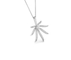 14K White Gold Round Diamond Pendant — RIGHT