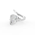 18K Leaf Diamond Ring — TOP