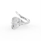 18K Leaf Diamond Ring — TOP