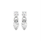 18K White Gold Diamond Drop Earrings — TOP