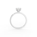 18K Solitaire Oval Diamond Engagement Ring — FRONT