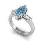 vimg:FJ2227|18K Trilogy Marquise Diamond Ring — 3D VIEW