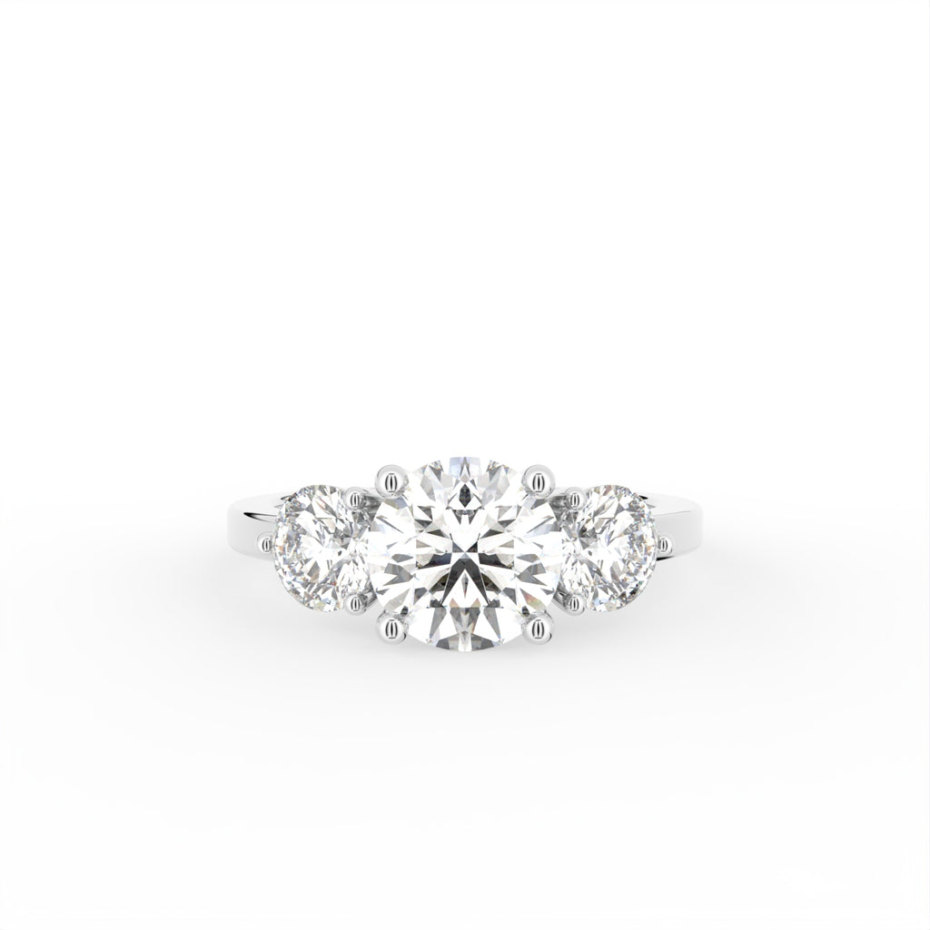 18K Trilogy Diamond Ring — TOP