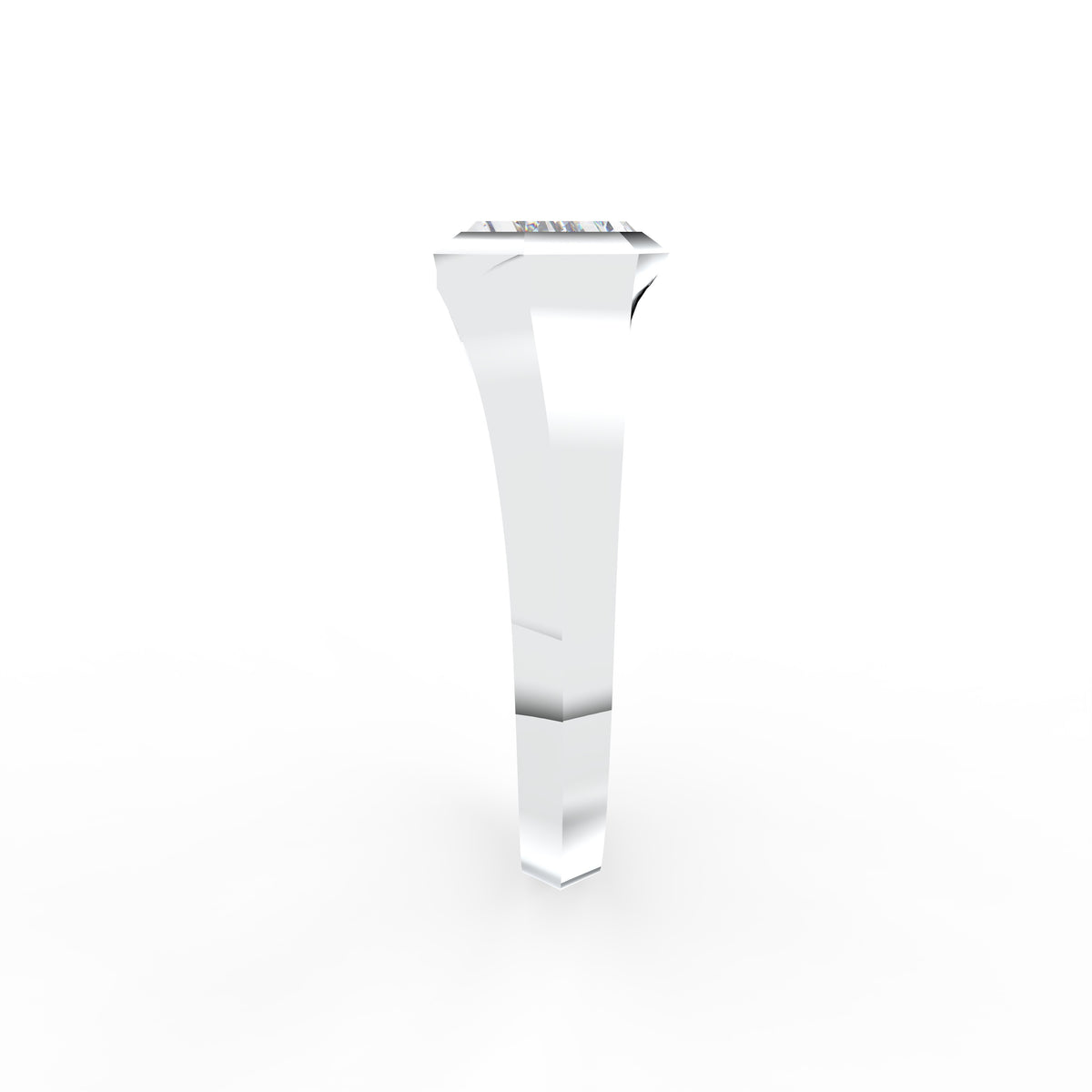 18K Bespoke Geometric Diamond Ring — SIDE