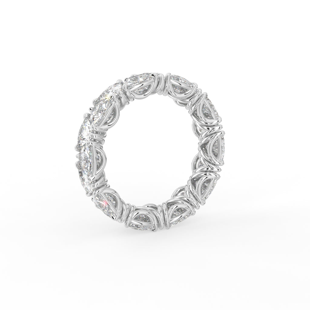 18K Eternity Trillion Diamond Ring — 3D VIEW
