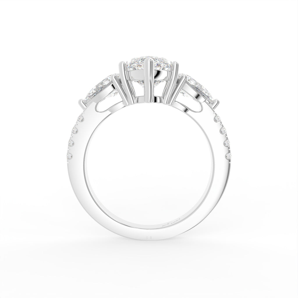 vimg:Z00246|18K Trilogy Marquise Diamond Ring — FRONT