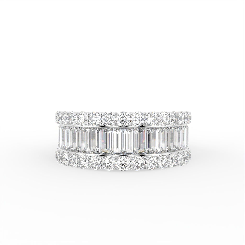 18K Eternity Baguette Diamond Ring — TOP